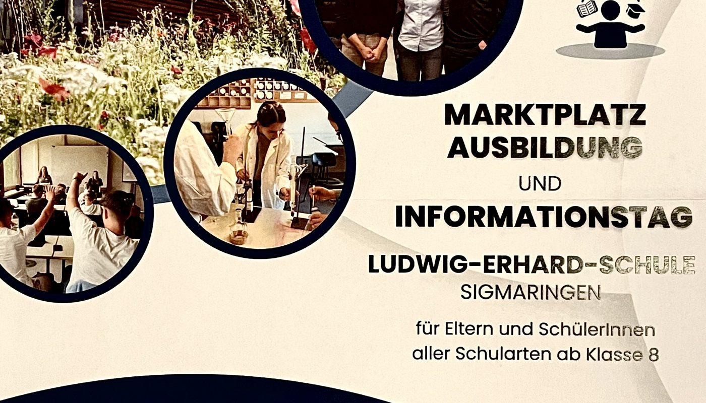 Lerngruppen 9 und 10 beim Marktplatz Ausbildung in Sigmaringen